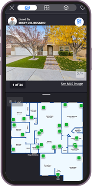 Listing with interactive floor plan