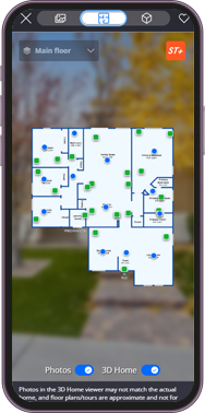 3D home and floor plan view
